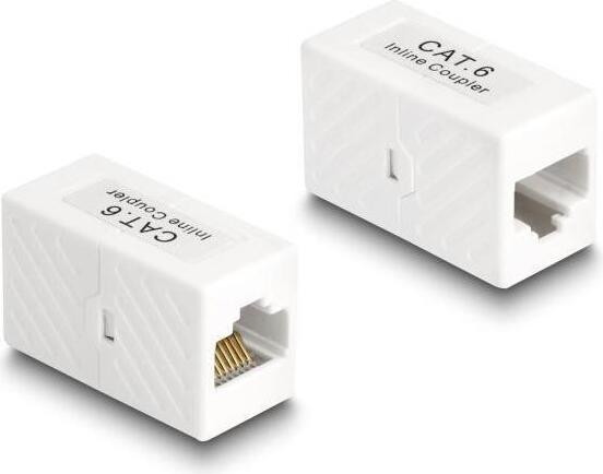 Delock 88133 Adapter RJ45 naar RJ45 Cat.6 UTP wit