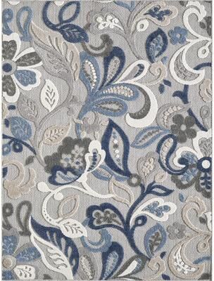 Domani Napa Floral Textured Indoor/ Outdoor Rug