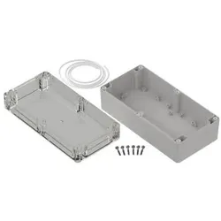 RS PRO Universalgehäuse ABS Hellgrau IP65 Breit, Elektronikzubehör + Gehäuse, Grau