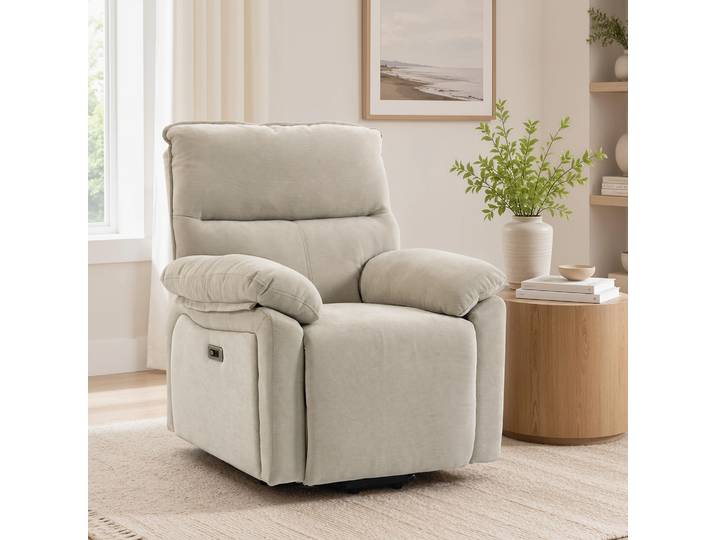 HOMCOM Fauteuil Relax Releveur Massage Chauffant Blanc Crème