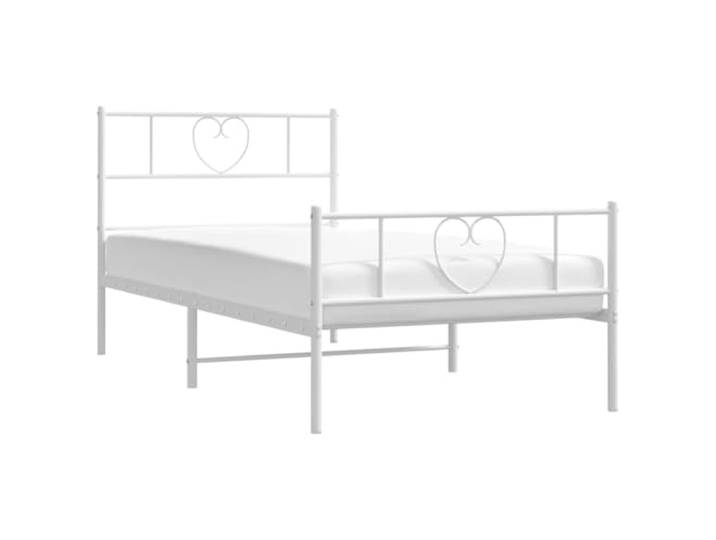 vidaXL Bettgestell mit Kopf- und Fußteil Metall Weiß 80x200 cm