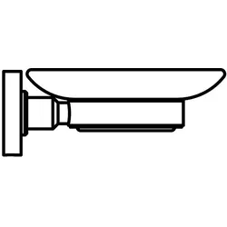 Ideal Standard Seifenhalter IOM A9123AA verchromt, Schale aus Klarglas