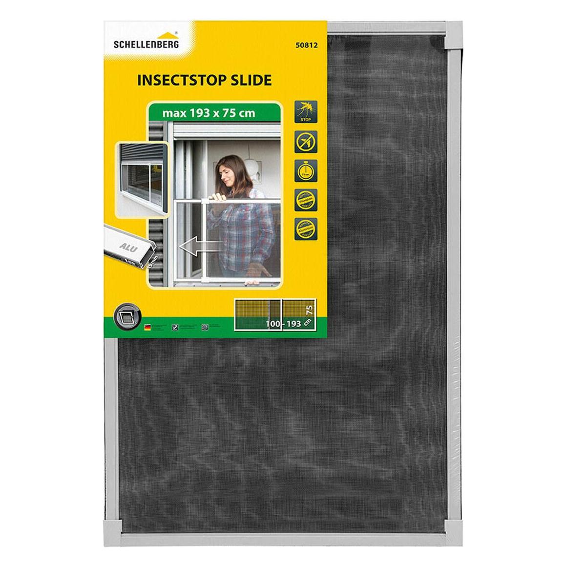 Schellenberg Moskitonetz Aluminium Weiss Ausziehbar Mit Rahmen Fiberglas 75 X 100 Cm (75 x 100 cm) (45313895)