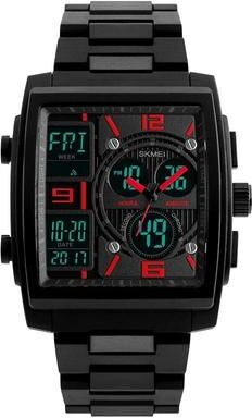 Everyday Crate SKMEI 1274 Digital Sports Watch Mens Waterproof Watch Analog Digital Outdoor Wristwatch red