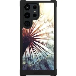 Nivocase Hülle für Samsung Galaxy S23 Ultra Stossfeste Handyhülle NIVOmax Case Schwarz Blumen Fotografie (Samsung Galaxy S23 Ultra), Smartphone Hülle, Schwarz
