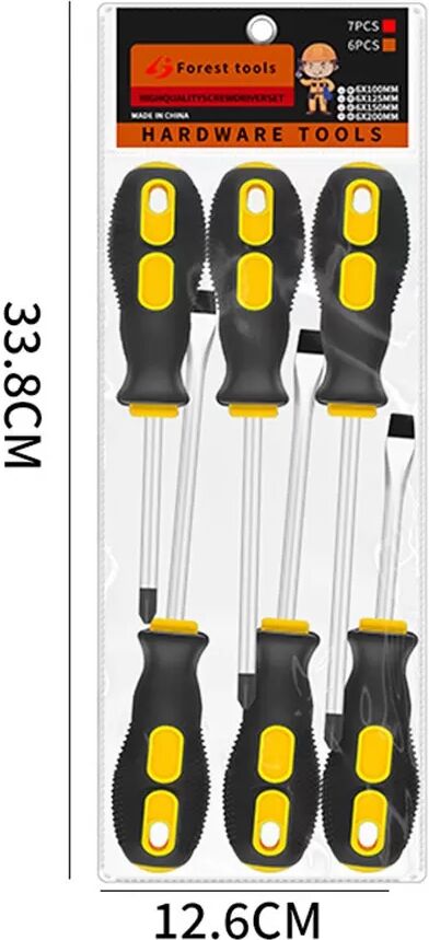 INF 6-teiliges magnetisches Schraubendreher-Set - S2-Legierungsstahl & Cr-V-Stahl