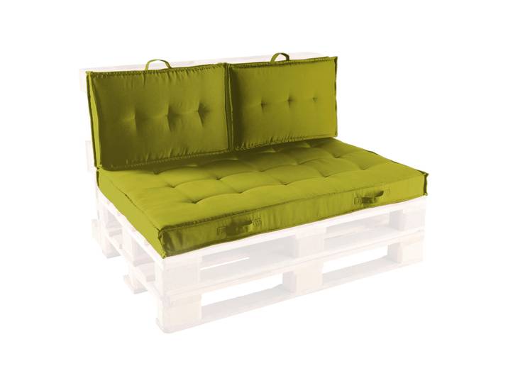 Oviala - Coussins extérieurs pour palette matelassé (dossier + assise)