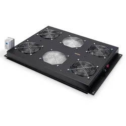 Digitus Dachlüftermodule für 19" Unique Schränke 4 Lüfter RAL9005 schwarz