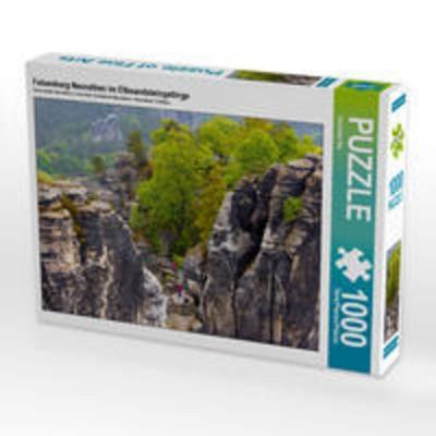 CALVENDO Puzzle Felsenburg Neurathen im Elbsandsteingebirge | 1000 Teile Lege-Größe 64x48cm Foto-Puzzle für glückliche Stunden