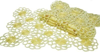 Manor Luxe Polyester Floral Placemats 14x 20 Ich- Set of 4