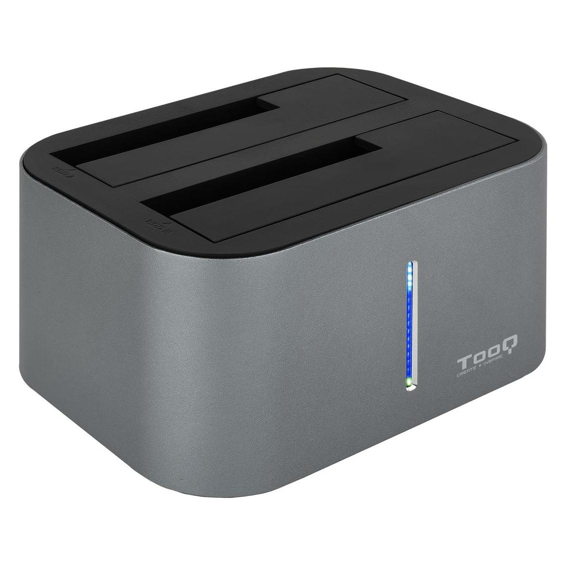 Tooq Technology TQDS-805G Speicherlaufwerk-Docking-Station USB 3.2 Gen 1 (3.1 Gen 1) Type-B Aluminium (TQDS-805G)