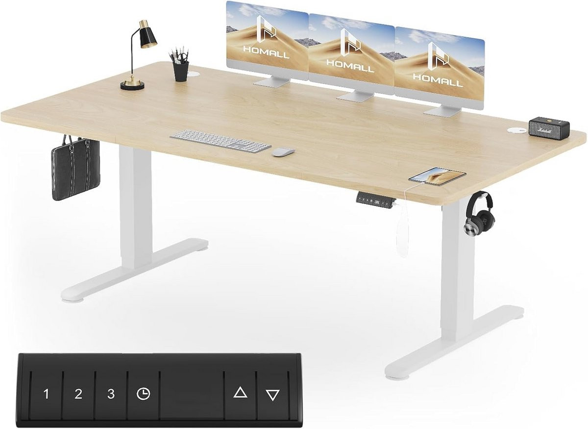 Hoogte Verstelbaar Elektrisch Bureau B/D: 200 x 80 cm