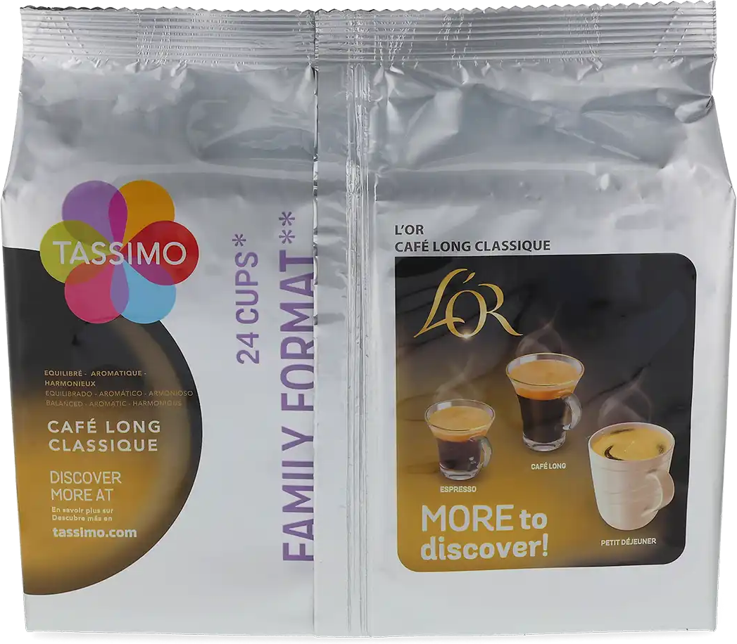 L’OR   Café Long Classique - 24 Capsules de café pour Tassimo - Café noir - Compatible Tassimo