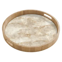 TABLETT Hellbeige - Onyx - Dezent Frühstücksbrett 50x50 cm