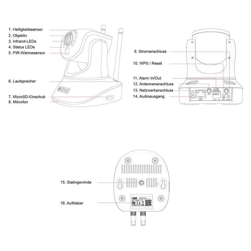 Instar IN-8815 4K POE/WLAN weiss 18006 IP Überwachungskamera (3840 x 2160 Pixels) (18006)