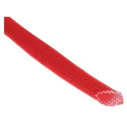 RS PRO, Kabelschutz + Kabelführung, Kabelschlauch Rot Acryl-Glasfaser für Kabel-Ø 4mm, Länge 5m Umflochtener Nein (Kabelschlauch, 500 cm)