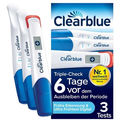 Clearblue Schwangerschaftst.TripleCheck ultra-früh 3 St Test