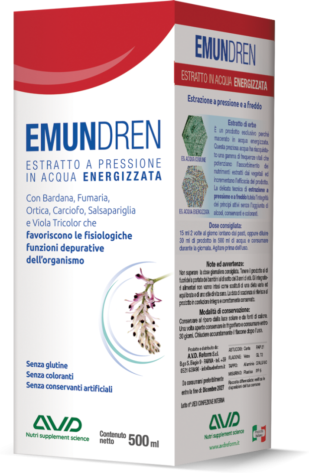 A.V.D. REFORM Srl AVD Reform Emundren 500ml – Integratore per Depurazione dell’Organismo