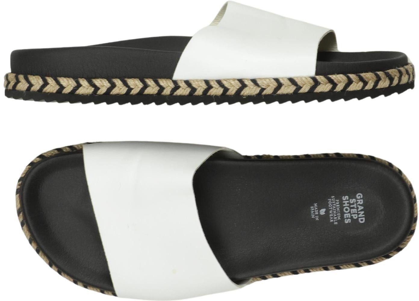 Grand Step Shoes Damen Sandalen, Weiß, Gr. EU 37, kein / Etikett - Second Hand