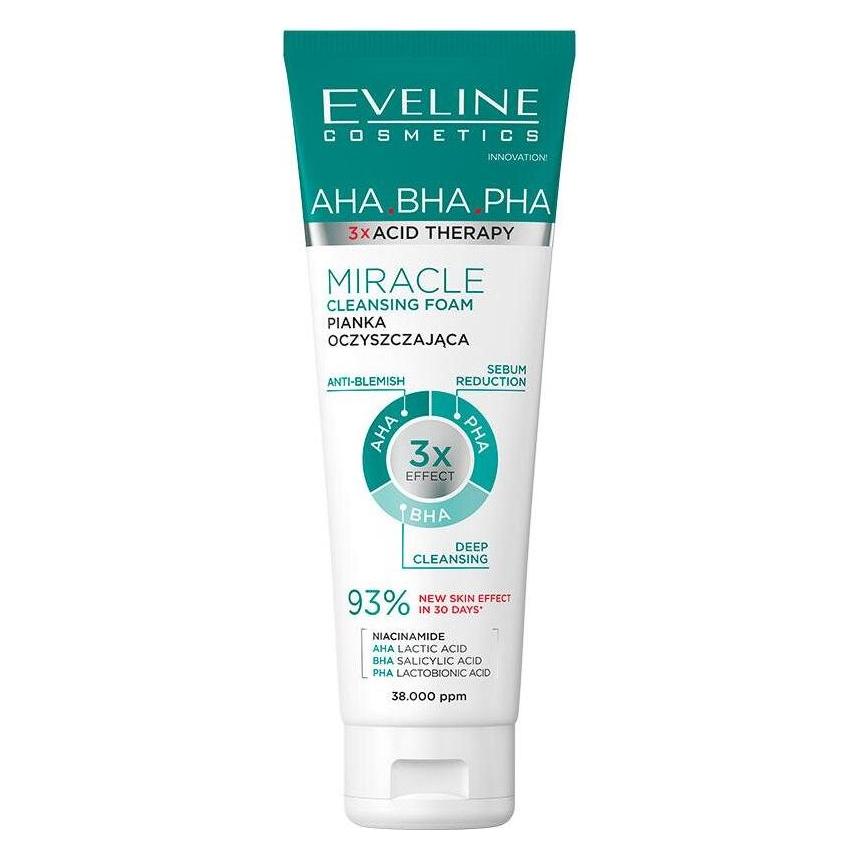 Eveline 3xAcid Therapy Pianka oczyszczająca 140ml (Reinigungsschaum, 140 ml) (70644781)
