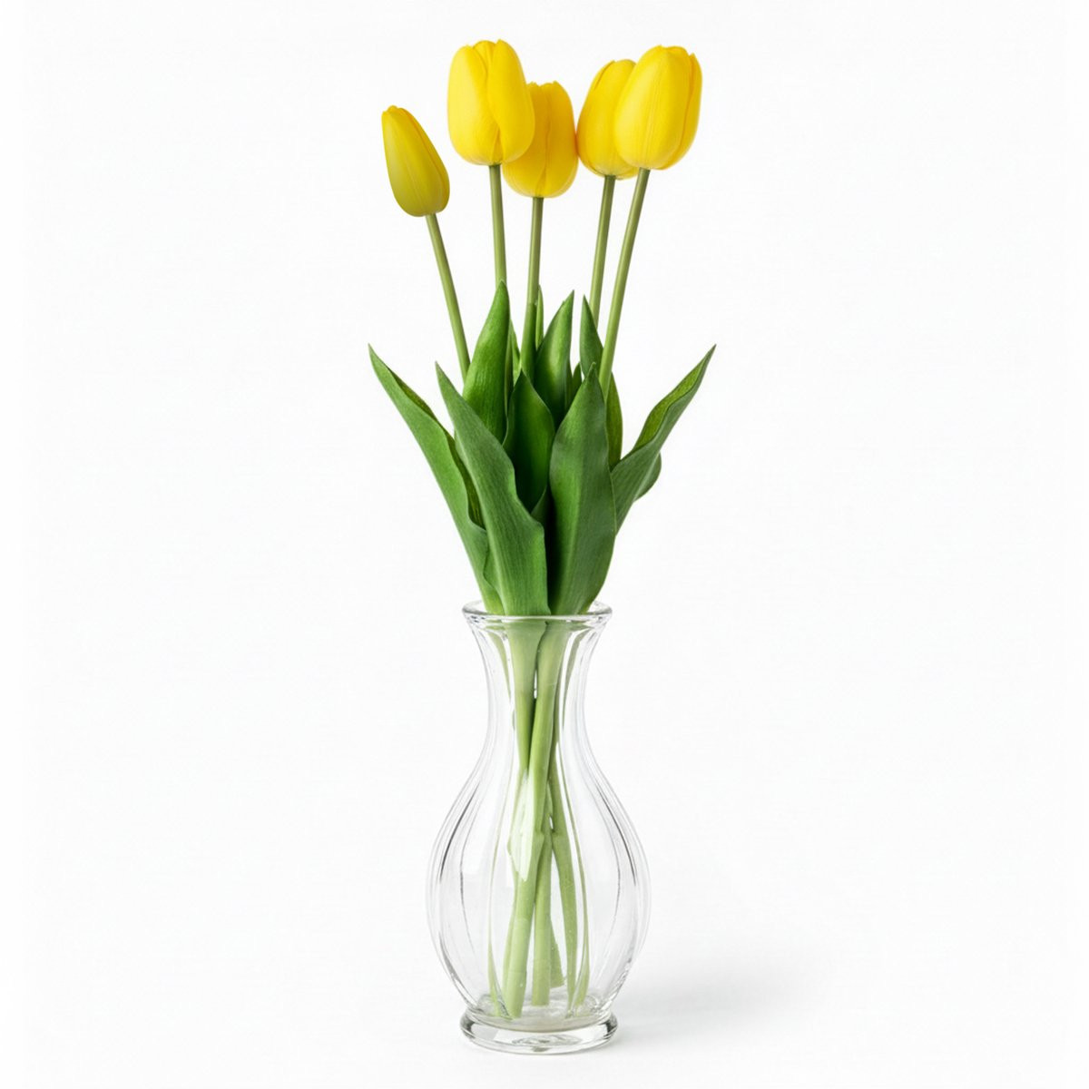 DIVERZA Real Touch Tulpen Kunstbloemen - Geel