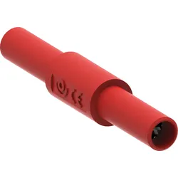 PJP 3310-IEC-R - Adapter, 4 mm Buchse / 4 mm Buchse, rot