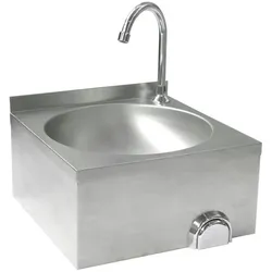Hendi, Waschbecken, Waschbecken mit Kniebedienung Edelstahl 400x400x45 (400 mm, 400 mm)