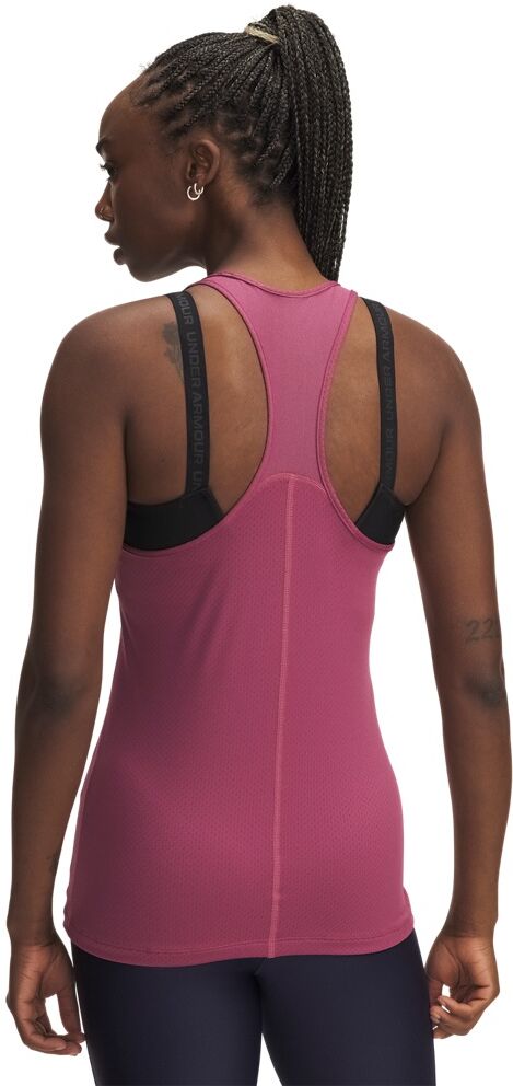 Trainingstop UNDER ARMOUR "TECH", Damen, Gr. XL, rosa (fuchsia dusk,, weiß), Obermaterial: 94% Polyester, 6% Elasthan, Rundhals, Tops Trainingstop, mit Logodruck fuchsia dusk,, weiß XL