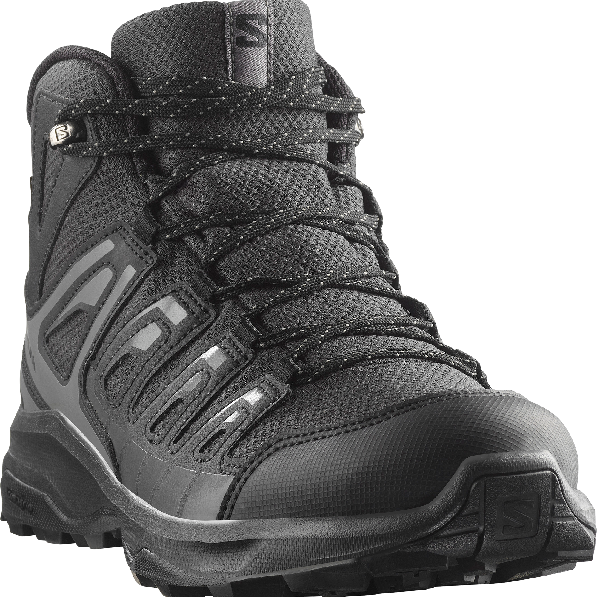 Wanderschuh SALOMON "EXTEGRA MID GORE-TEX", Herren, Gr. 41, schwarz (phantom, asphalt, castlerock), Synthetik, Textil, Schuhe Wanderschuh, wasserdicht dank Gore-Tex Membrane phantom, asphalt, castlerock 41