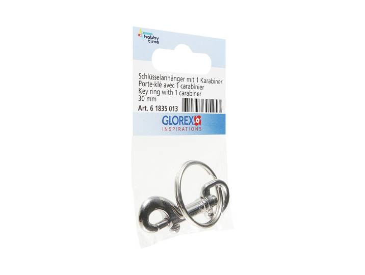 Glorex Schlüsselanhänger Karabiner Ring 3 cm