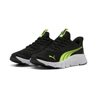 Slip-On Sneaker PUMA "FLEXFOCUS LITE SLIPTECH JR", Mädchen, Gr. 37, schwarz (lime squeeze, puma schwarz, puma weiß), Textil, Schuhe, SLIPTECH™ Technologie: praktisches Anziehen ohne Hände