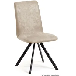 ESSZIMMERSTUHL (6er-Set) Datja 47x92x60 Schwarz/Natur