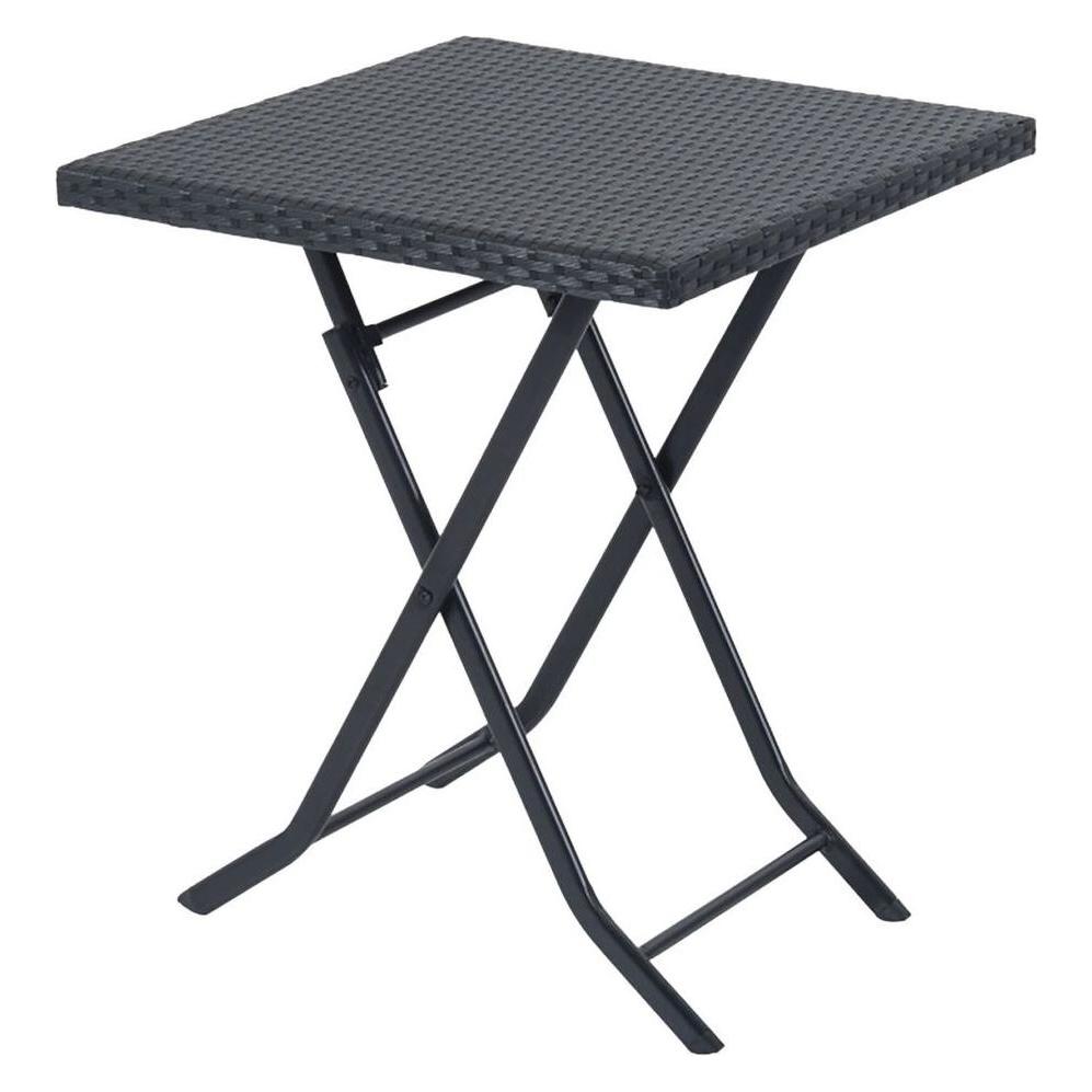 Extralink Black Forest Kleines Gartenmöbel-Set Zwei Stühle + Tisch Schwarz L-0201p (L-0201P)