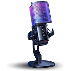 Ugreen Mikrofon do komputera CM581 24-bit/96kHz USB-C RGB (czarny), Mikrofon