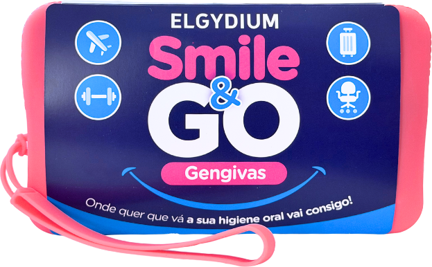 Elgydium Smile & Go Kit Viagem Gengivas Cor Rosa Escuro