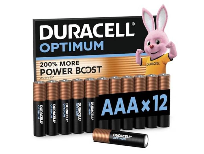 DURACELL Optimum AAA Alkaline batterijen, 12 Stuks, 1.5V, LR03