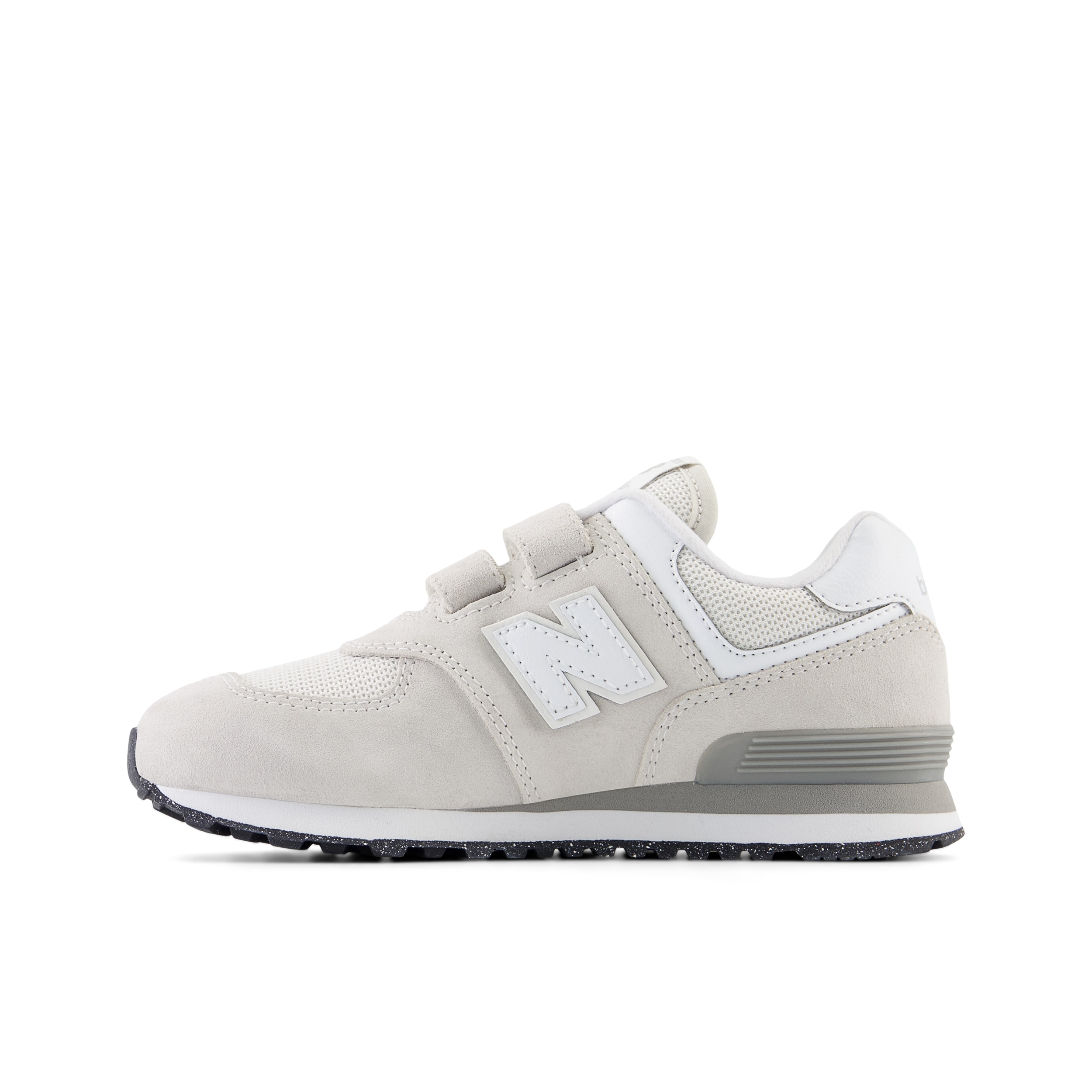 Sneaker NEW BALANCE "574", Jungen, Gr. 34,5, beige (nimbus cloud), Leder, Synthetik, Textil, Schuhe Sneaker, mit Gummilaufsohle, entwickelt nimbus cloud 34,5