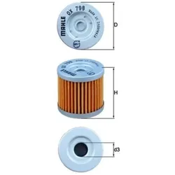 Ölfilter MAHLE OX 798