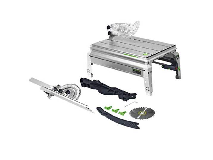 Festool Scie Semi-Stationnaire Precisio CS 50 EBG - Table de Scie Changement de lame FastFix sans outil - coupe longitudinale et transversale - protection antiastilles double face