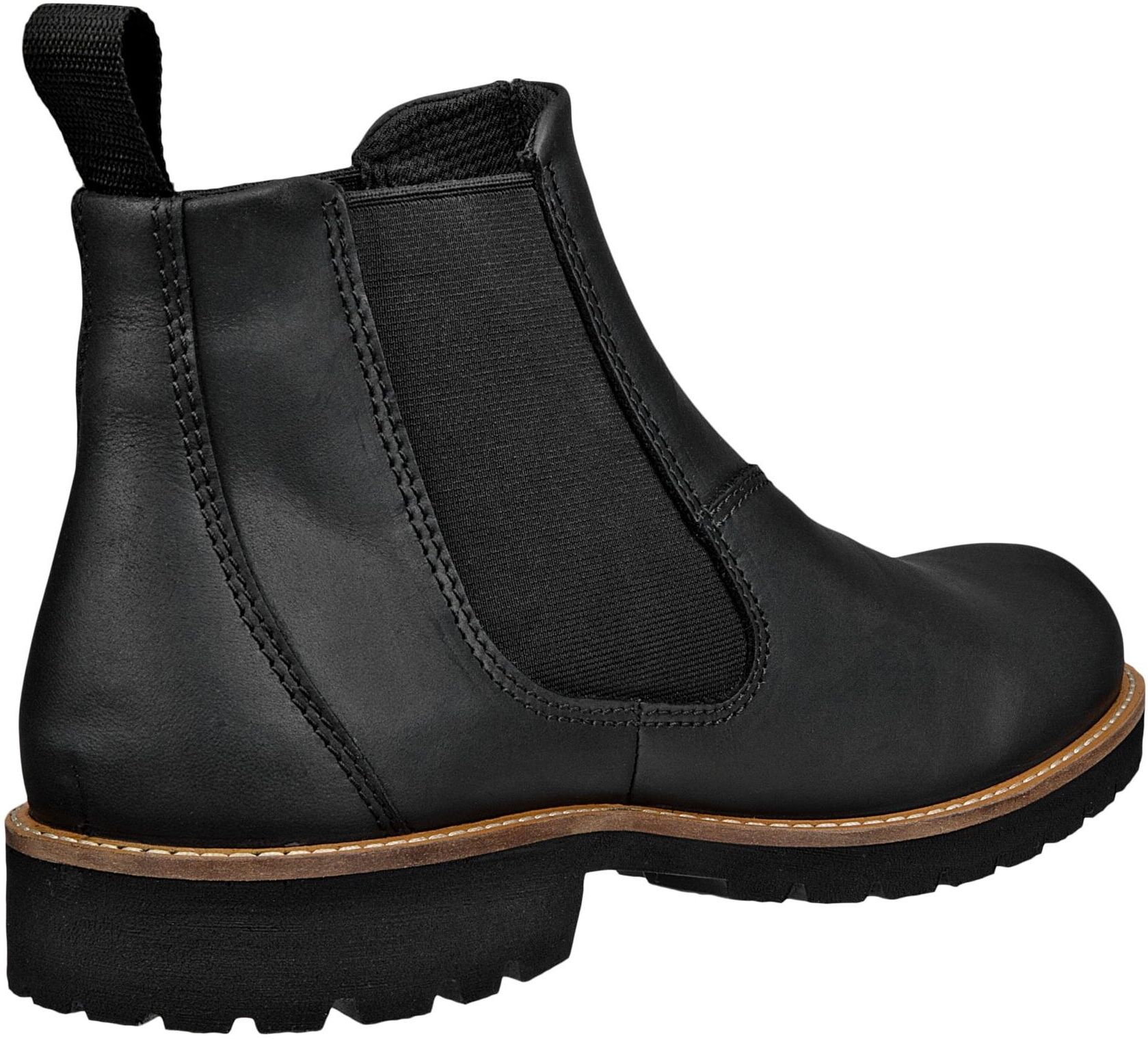Chelseaboots ECCO "Jamestown", Herren, Gr. 44, schwarz, Nubukleder, Schuhe Chelseaboots, Schlupfboots, Stiefelette, Business-Boots mit Stretcheinsätze schwarz 44