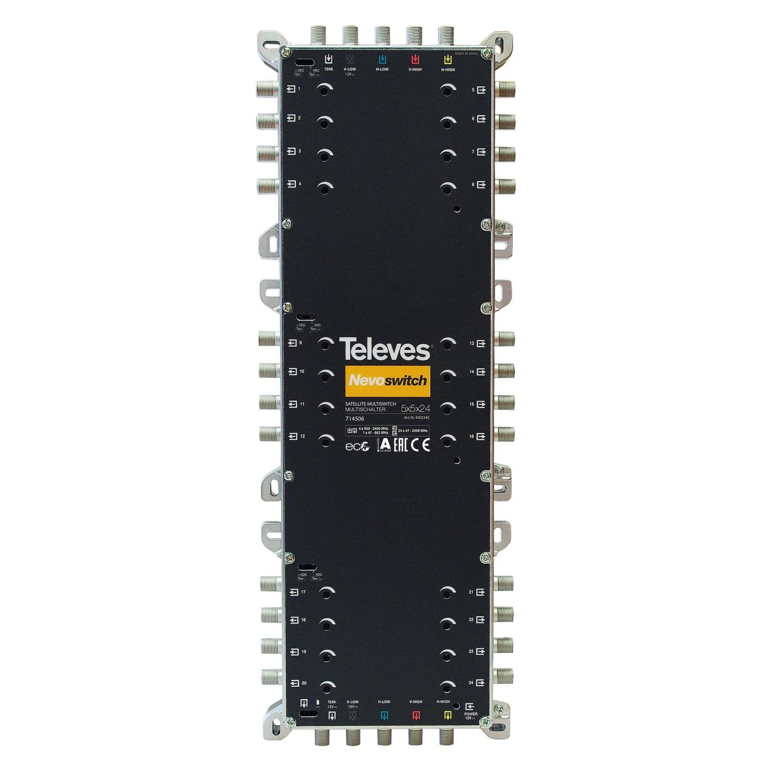 Televes Multischalter 12,70cm (5") 24 Guss NEVO recpower kask. MS524C (Multischalter) (MS524C)