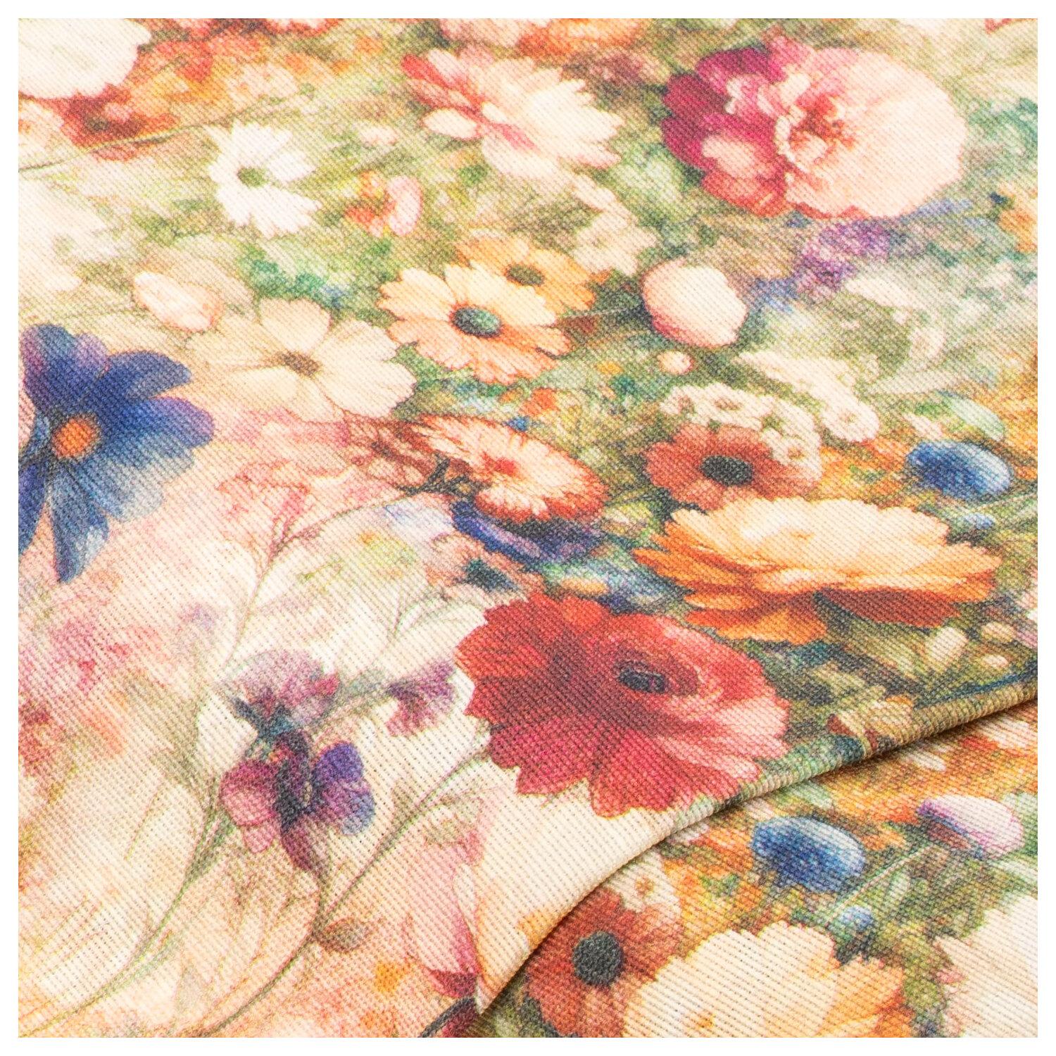 Dekostoff Blumen Flora "Lorena", bunt
