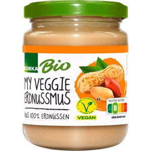 Edeka Nussmus My Veggie Erdnussmus, BIO, 100% Erdnuss, ohne Zuckerzusatz & Palmöl, 250 g