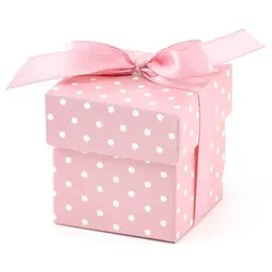 10x Boxen gepunktet, rosa