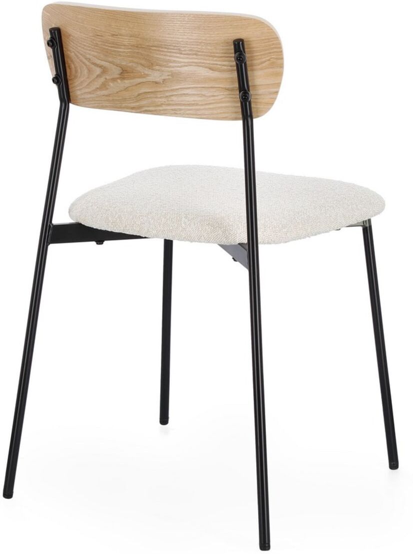 Bizzotto Set 6 chaises ivoire Blanc 49x77x46cm
