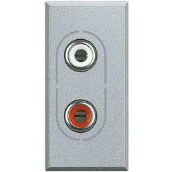 Legrand HC4281 Anschlussdose RCA 2-Fach alu