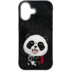 Nimmy Etui Big Eyed Pet 2.0 Panda do iPhone 17 czarny (Apple iPhone 17), Smartphone Hülle, Schwarz