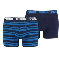 Puma 2P Heritage Stripe Boxer Marine gestreift Baumwolle Medium Herren