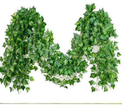 Uplifted Finds 210cm Artificial Green Ivy Leaf Garland   Professional Silk Wall Hanging Vine For Garden & Weddings 72 Leaves Begonia