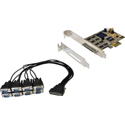 EXSYS EX-44388 - EXSYS PCIe Karte 8S Seriell RS-232 + Kabel, Bügel
